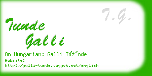 tunde galli business card